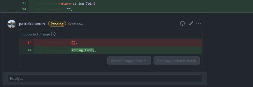 Pull request consistency